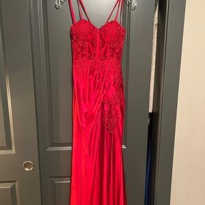 Stunning red prom dress